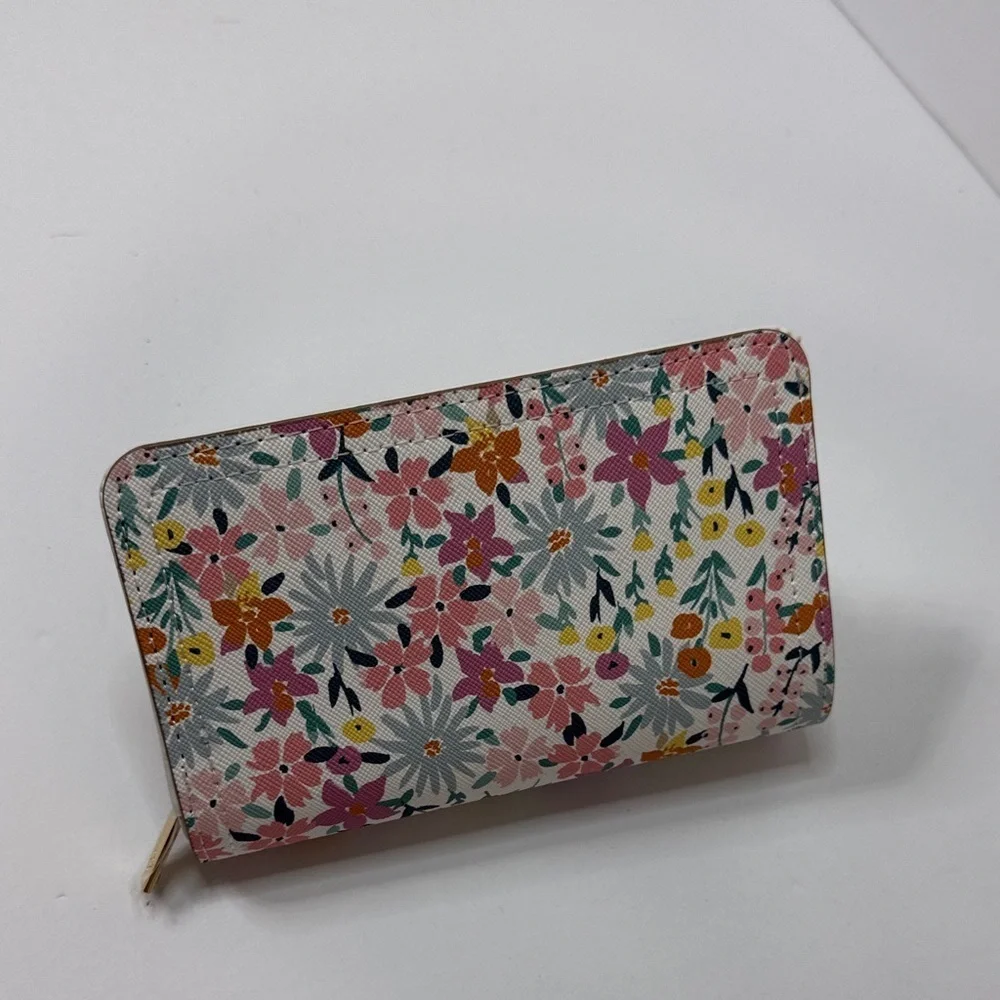 Nanette Lepore Floral Wallet - Pink and Yellow